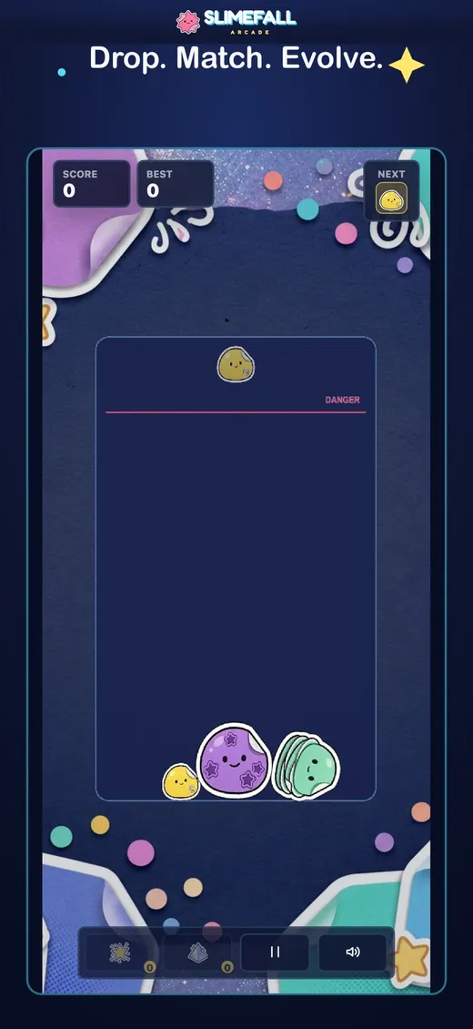 Slimefall Arcade: drop, match, evolve.