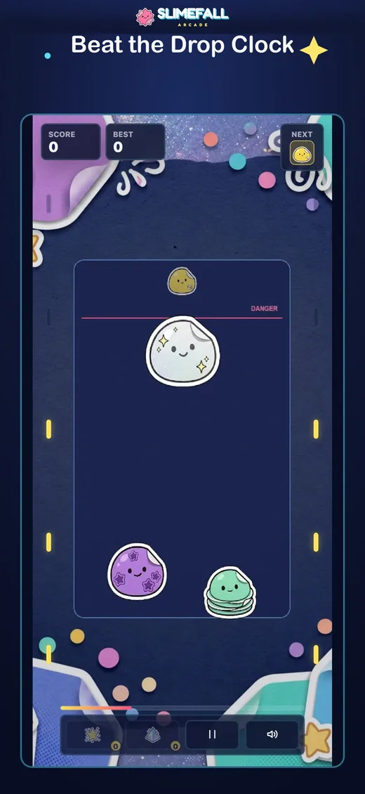 Slimefall Arcade: beat the drop clock in Arcade mode.